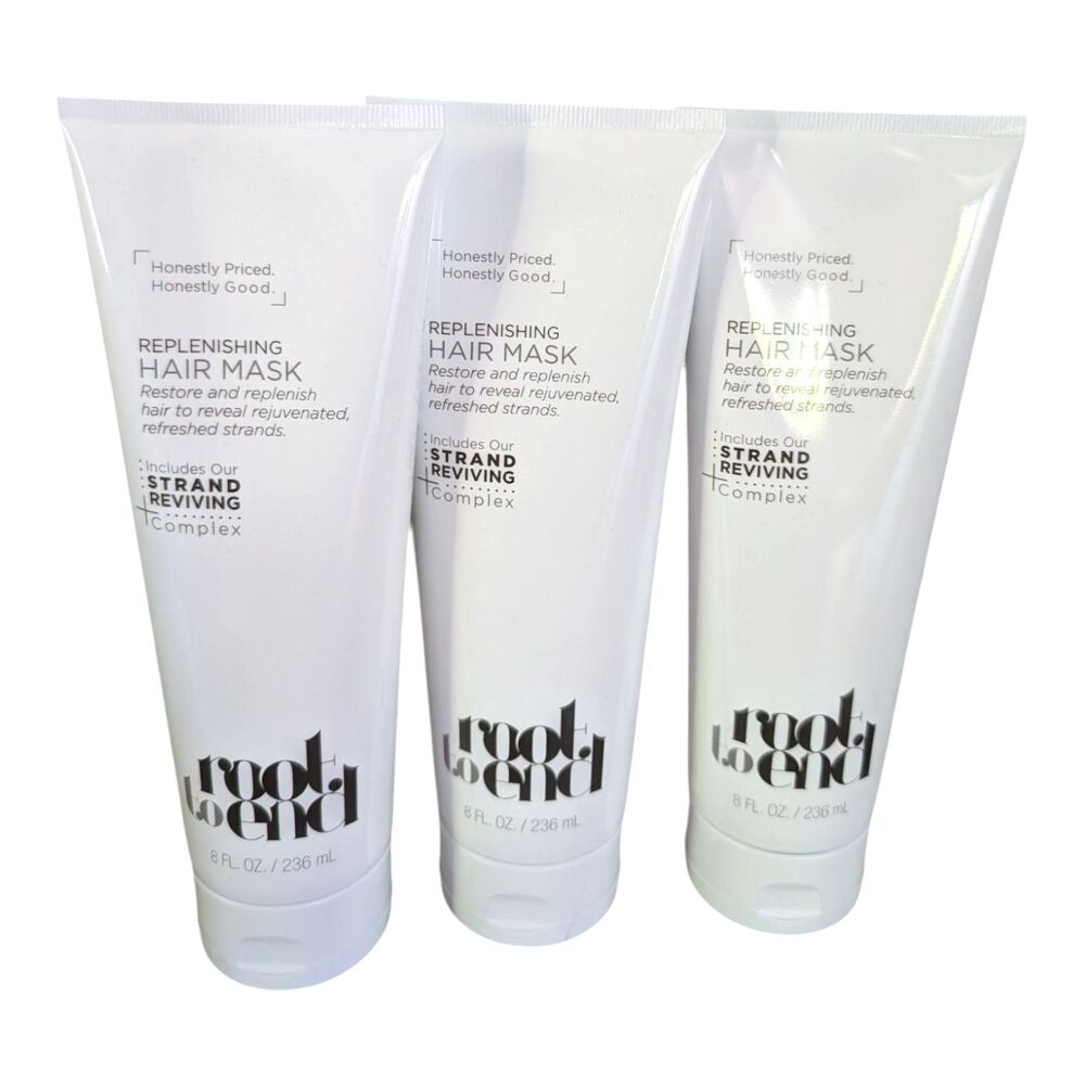 3X Root to End Replenishing Hair Mask Strand Reviving Complex 8 oz Lot OF 3 New
